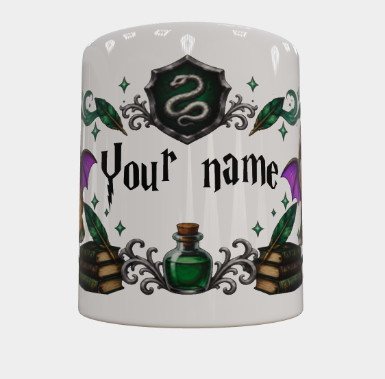Custom Inky Slytherin Mug — Personalized Name Mug