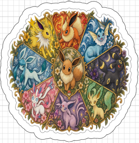 Eeveelutions — Evolutionary Magic Sticker