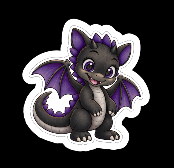 Inky, our Inkdragon mascot sticker