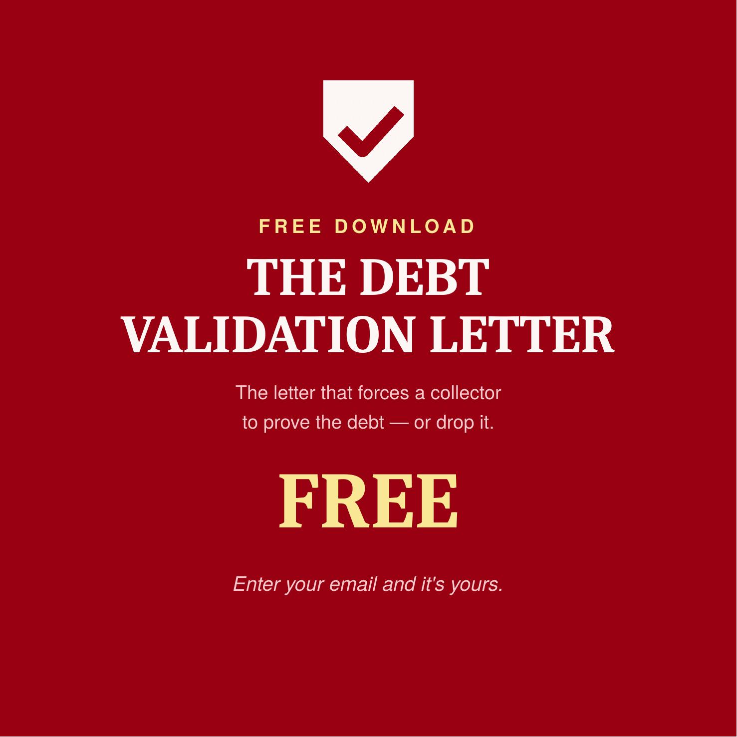 FREE Debt Validation Letter