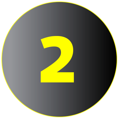 Yellow number 2 inside a black circle outlined in yellow.