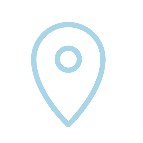 Map location pin icon on a light background