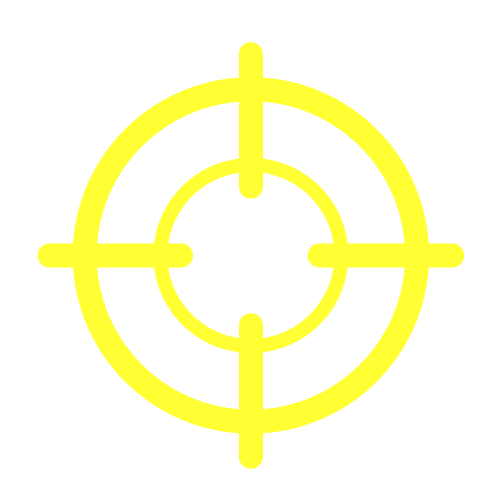 Yellow target or crosshair symbol on black background