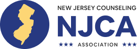 NJCA logo with a map of New Jersey inside a circle and the text 'New Jersey Counseling' above 'NJCA' with stars.