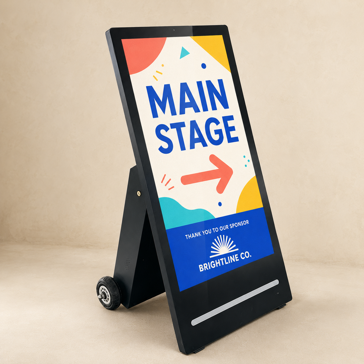Outdoor Digital Sign - Battery Powered