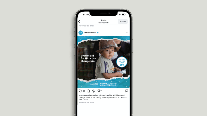 [Graphic Design] UNICEF Canada | Holiday Giving 2025