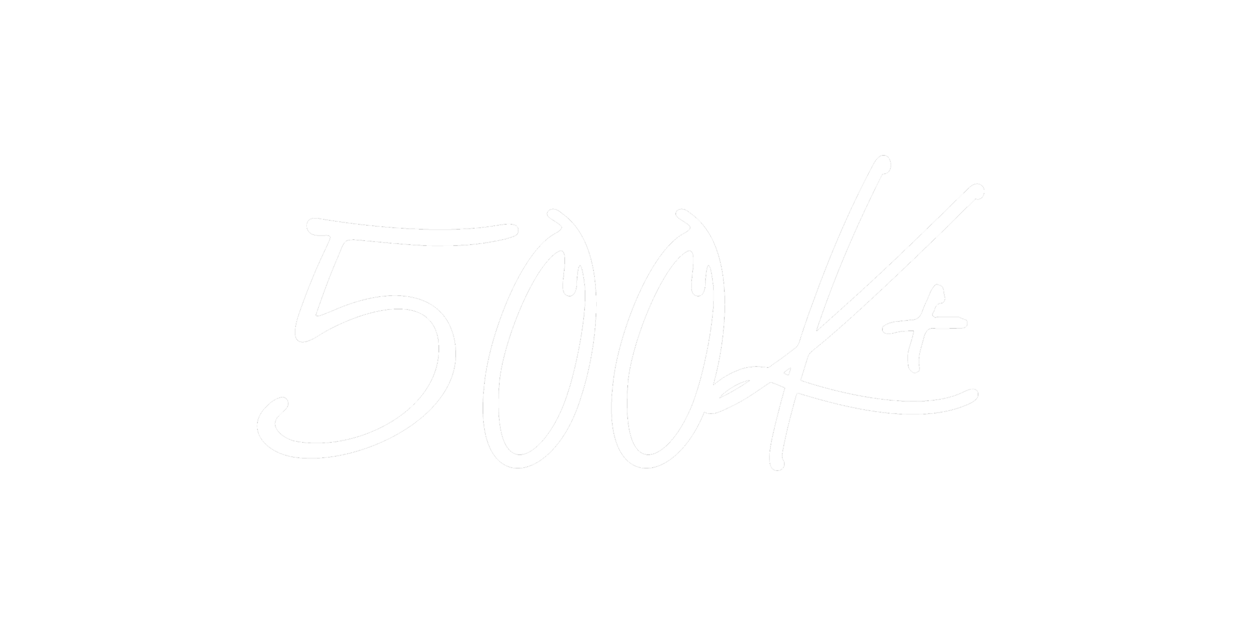 Black background with white handwritten style text that reads '50% off'.