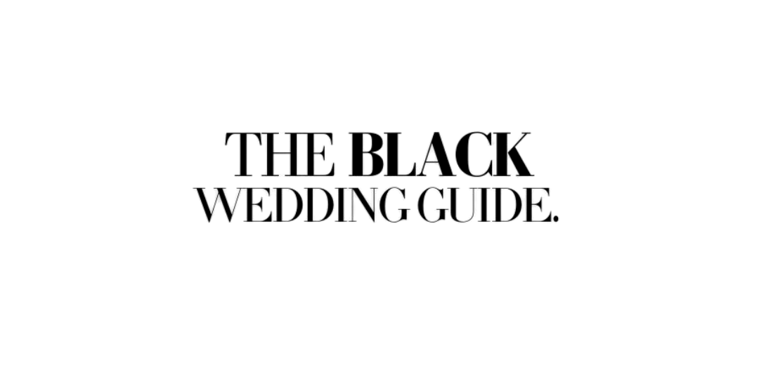 Cover page of The Black Wedding Guide with black text on a white background.