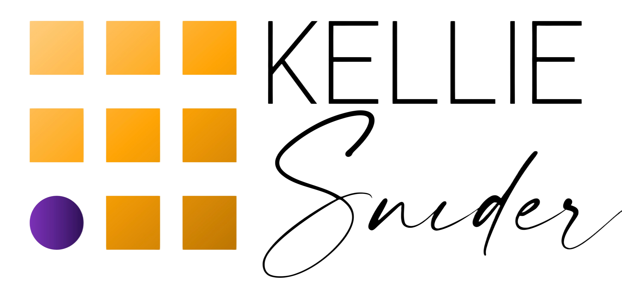 The image features a logo with the text 'Kellie Snider' written in text and script, against a white background.