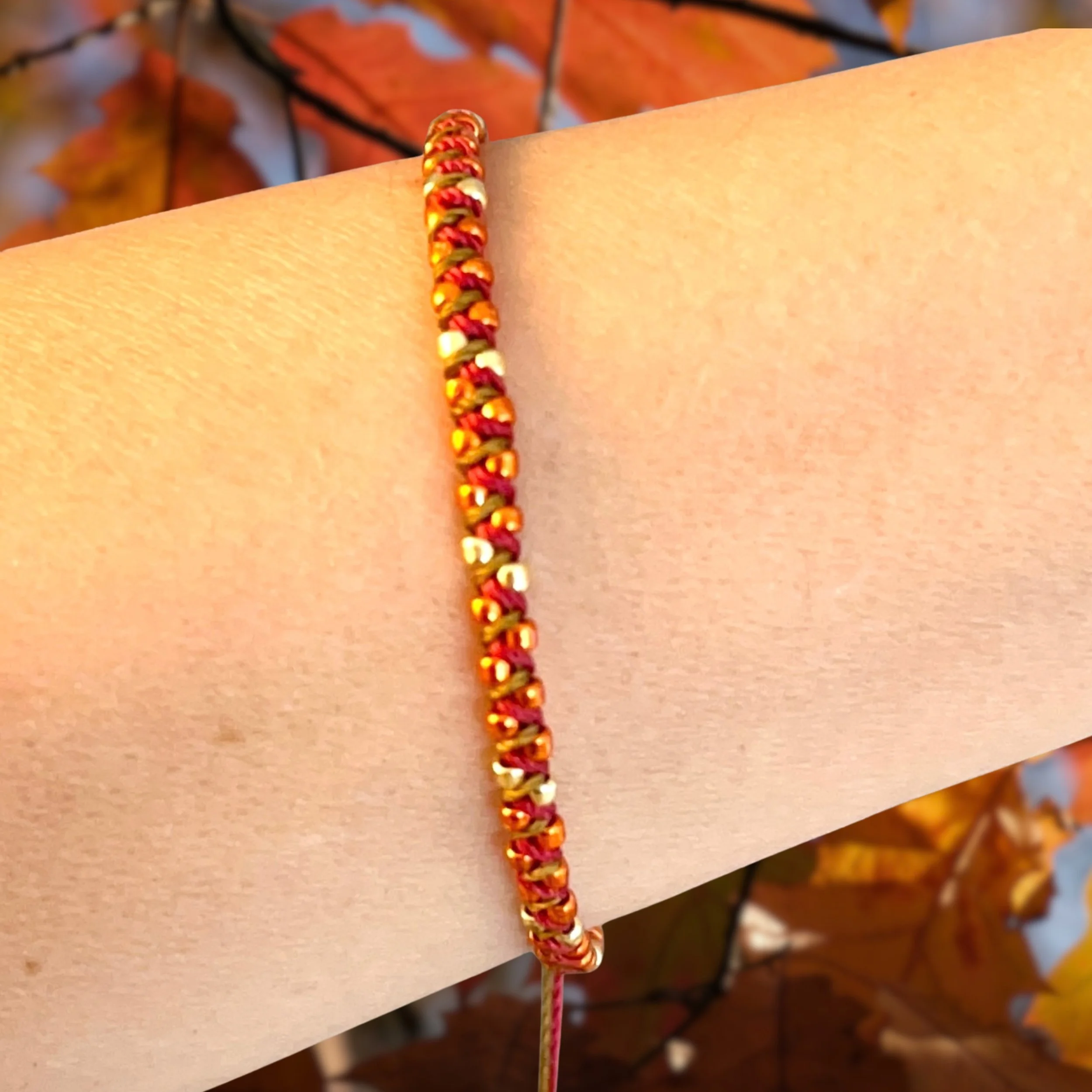 Autumn Leaves, Beaded Single