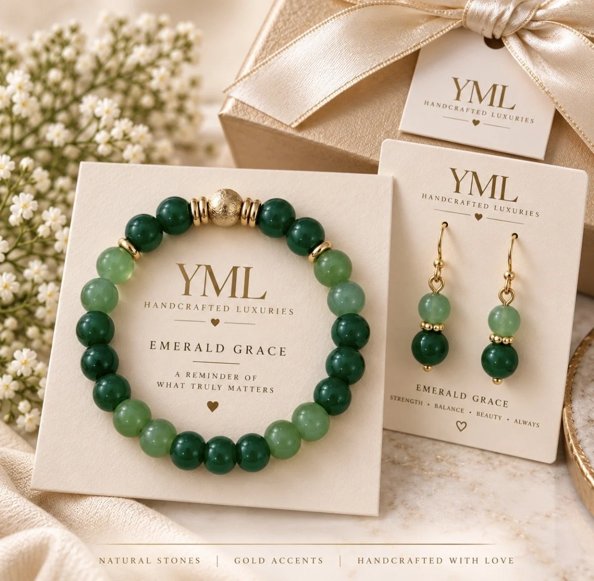 Emerald Grace Stretch Bracelet