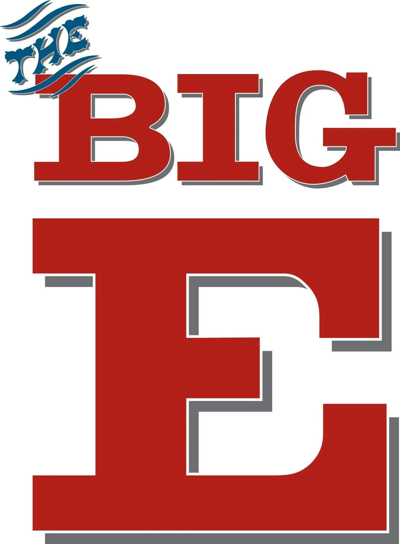 Red and Blue logo for The Big E, a six-state fair in New England