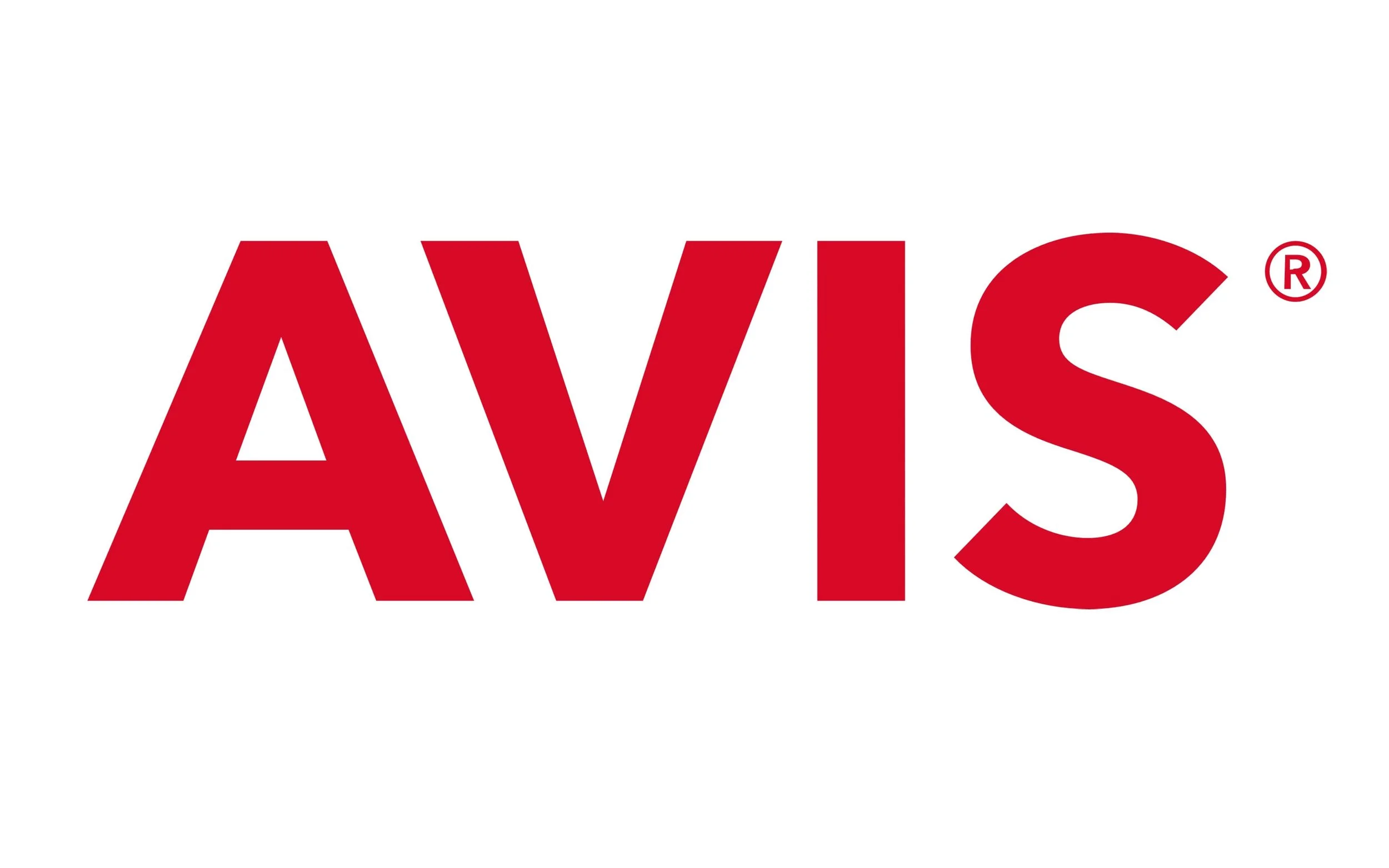 red Avis rental car logo