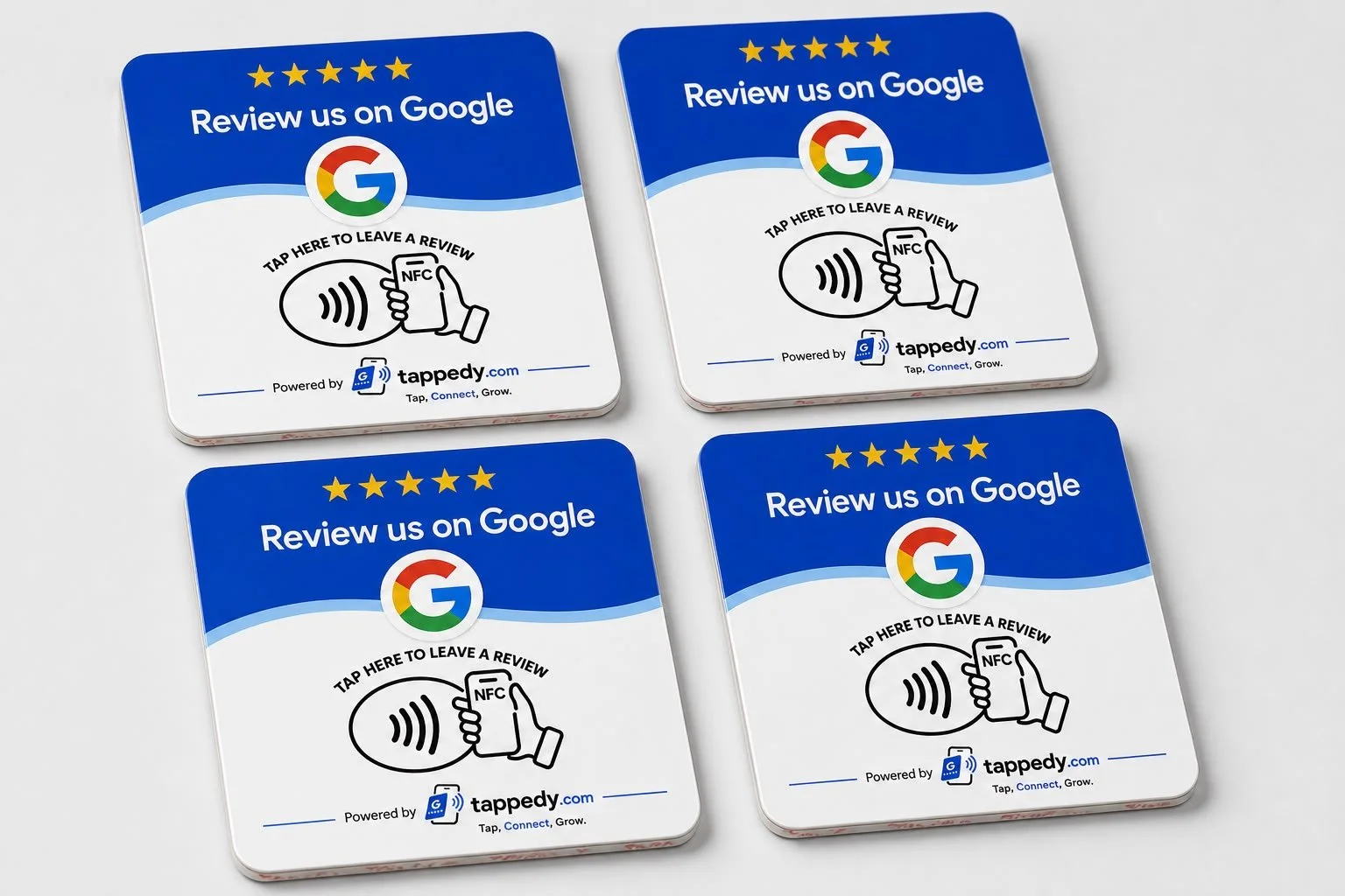 x4 3M NFC Google review card