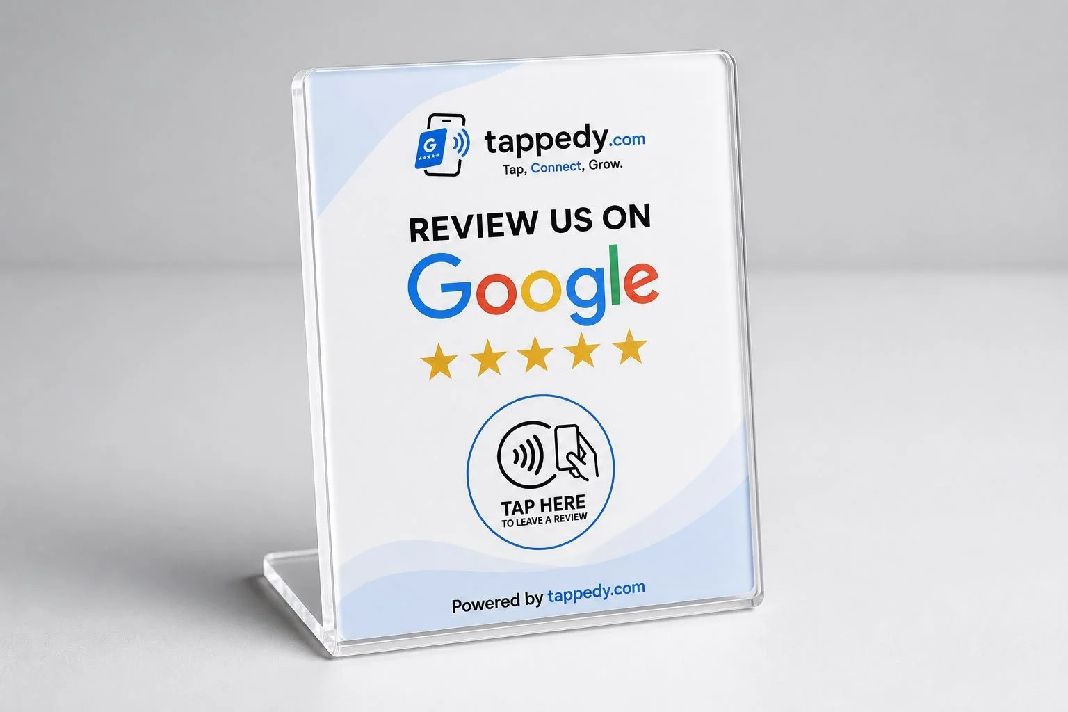 x1 L Stand NFC Google review card