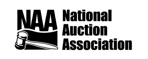 Logo of the National Auction Association with a gavel graphic.