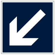 Downward arrow pointing left.