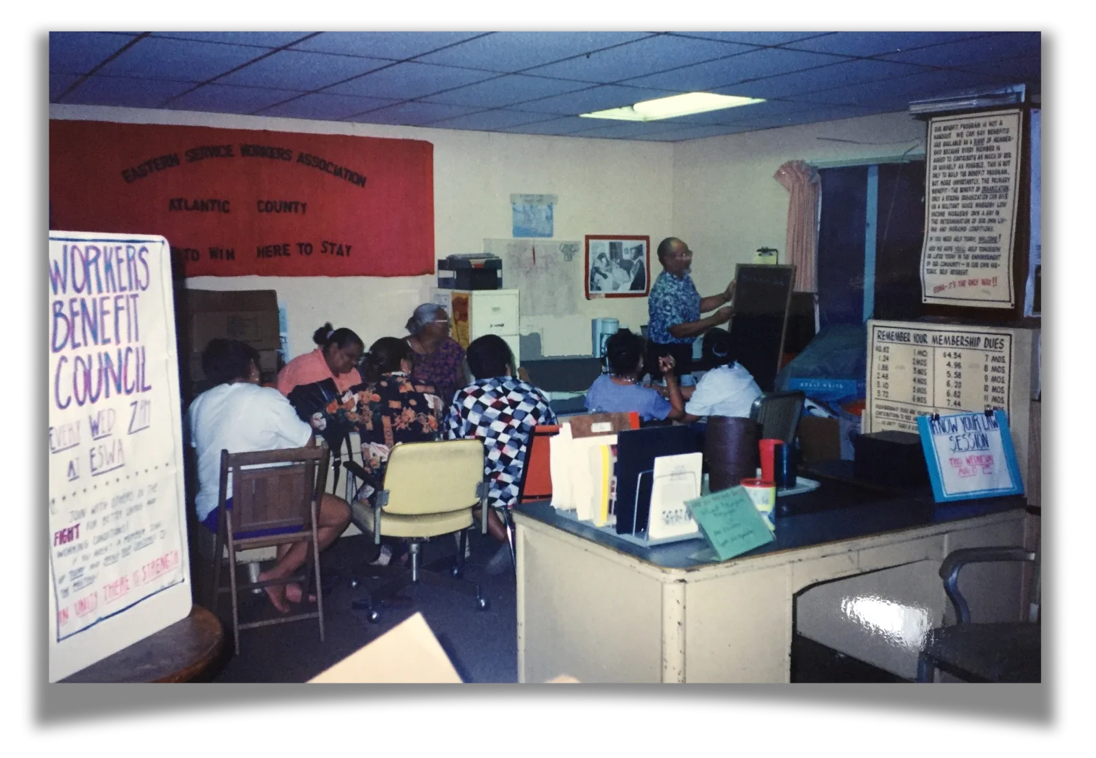 A group of ESWA members meet