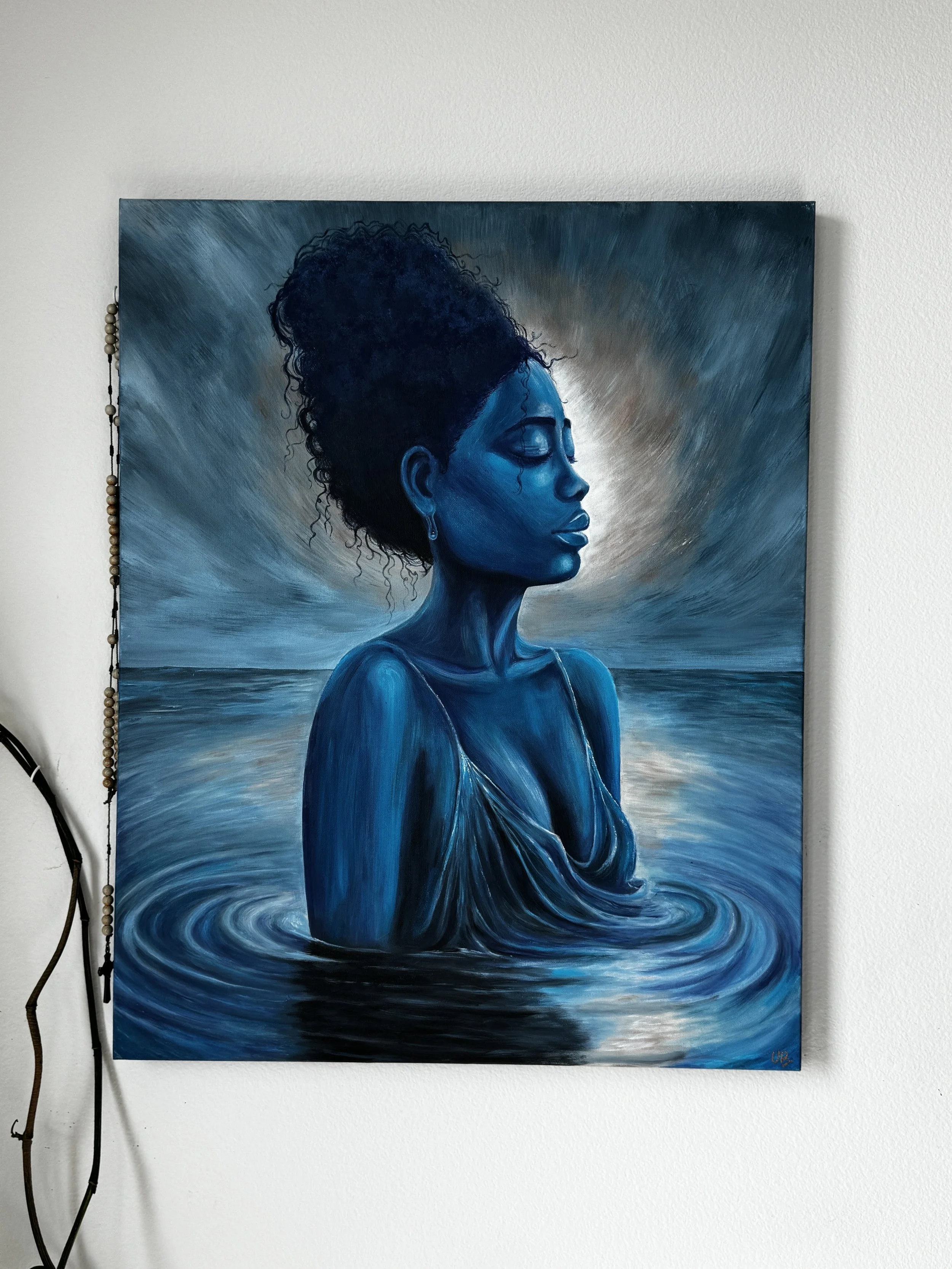 Water Goddess (SOLD) - Acrylic on canvas 