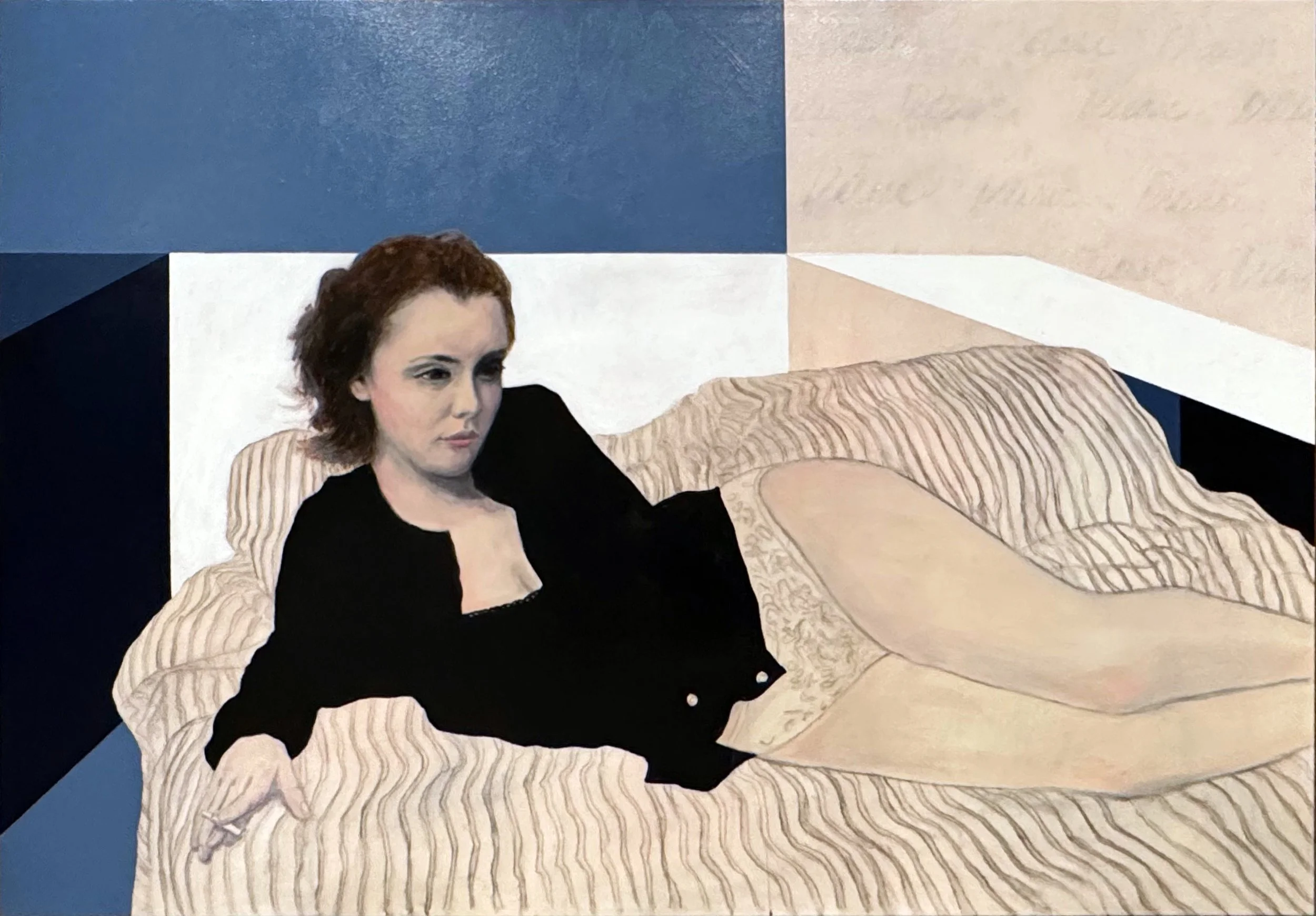 "Goddess II" by Shannon Boutilier, large-scale figurative painting in acrylic and mixed media.