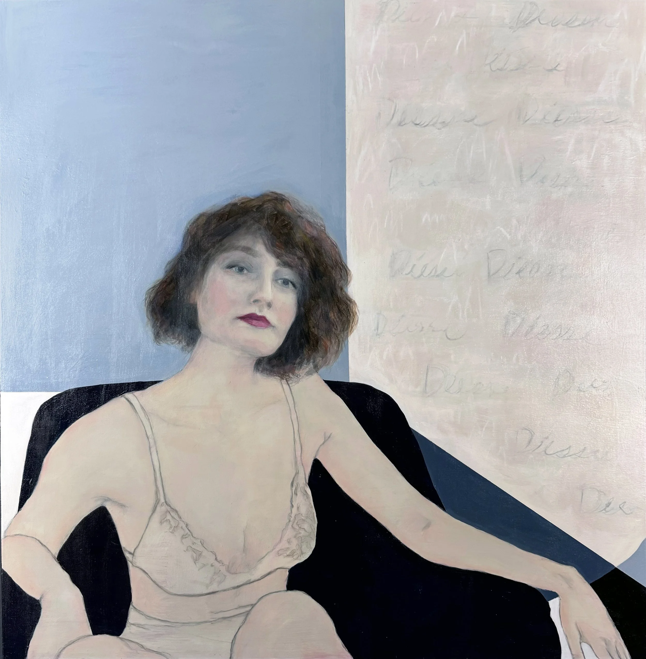"Goddess I" by Shannon Boutilier, large-scale figurative painting in acrylic and mixed media.