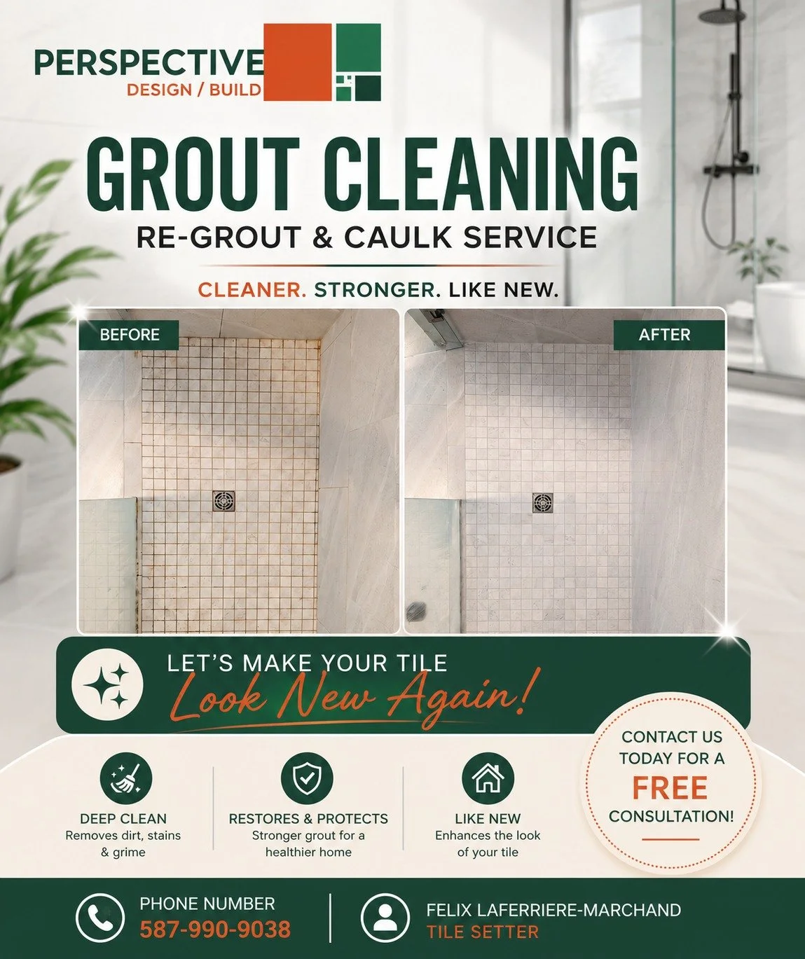 Your tile doesn&rsquo;t need replacing&hellip; it might just need a serious refresh 👀✨

Check out this grout transformation by our team 🔥
Cleaner. Stronger. Like new.

✅ Grout Cleaning
✅ Re-Grout
✅ Caulking Services
✅ Bathroom Refreshes

Bring your
