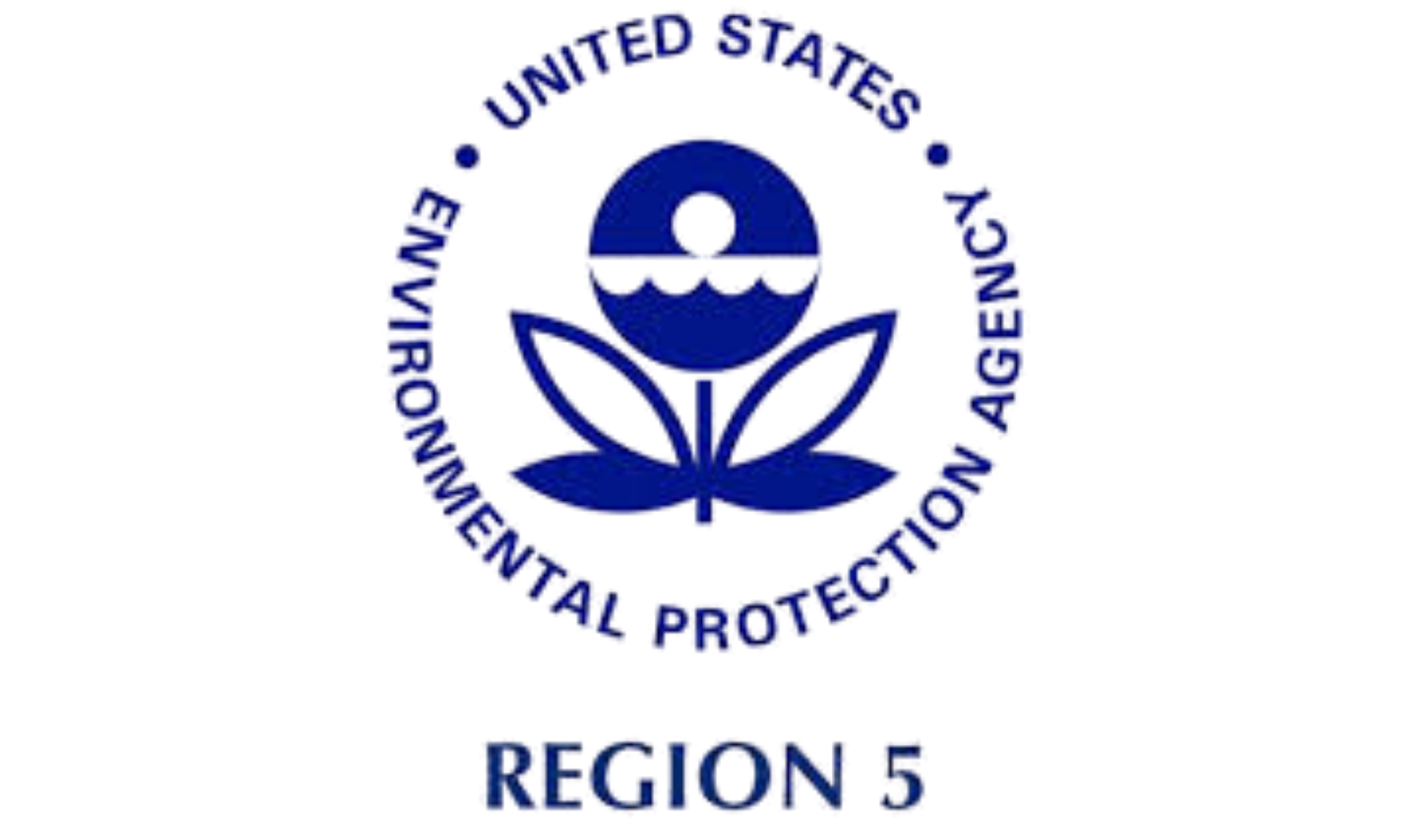 Blue logo with a gear and plant illustration, encircled by the text 'United States Department of Agriculture' at the top and 'Regional 5' at the bottom.