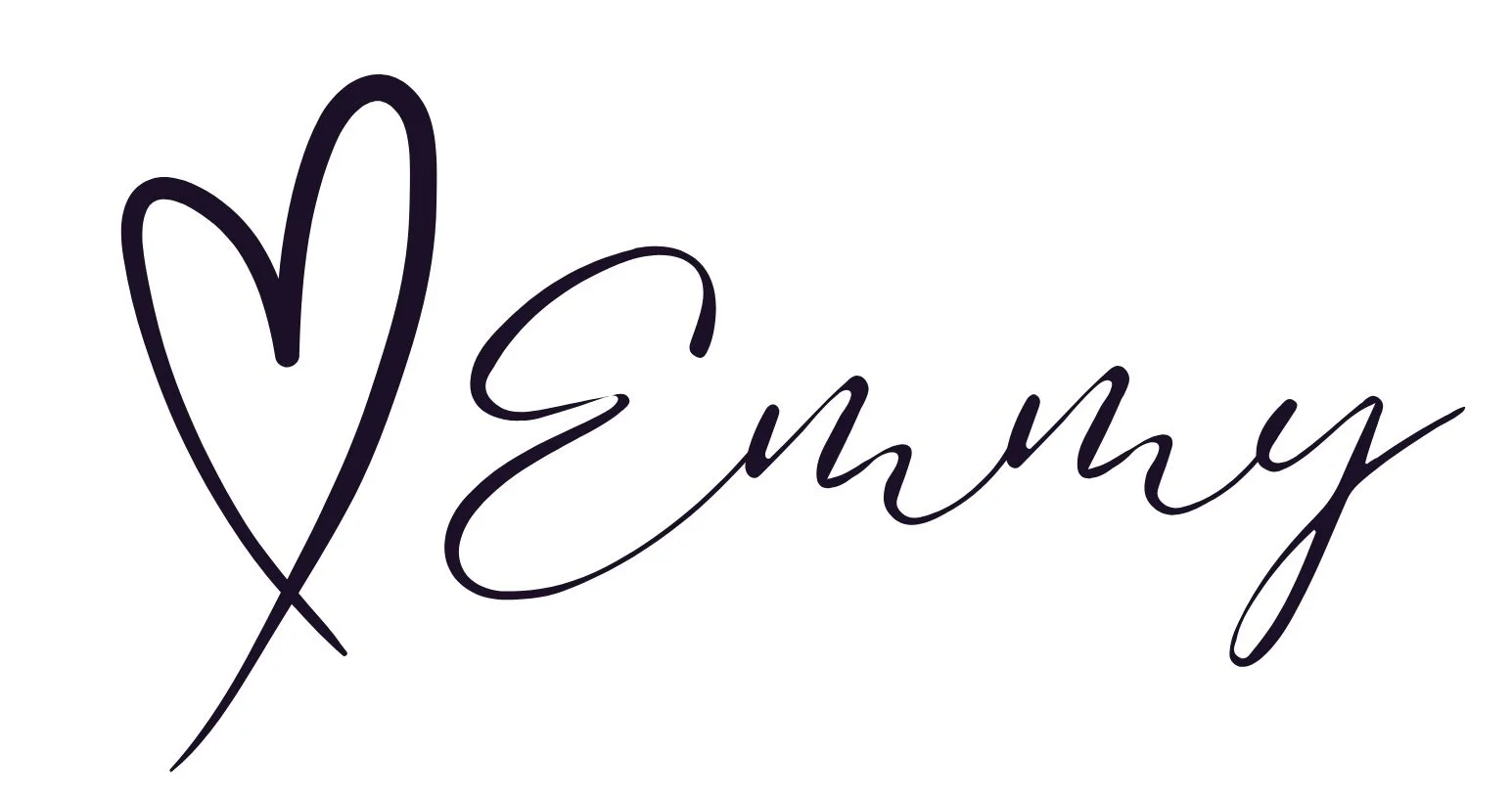Stylized handwritten text that reads "Mommy" with a heart shape incorporated into the letter 'M'.