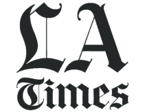 LA Times logo in black Gothic font