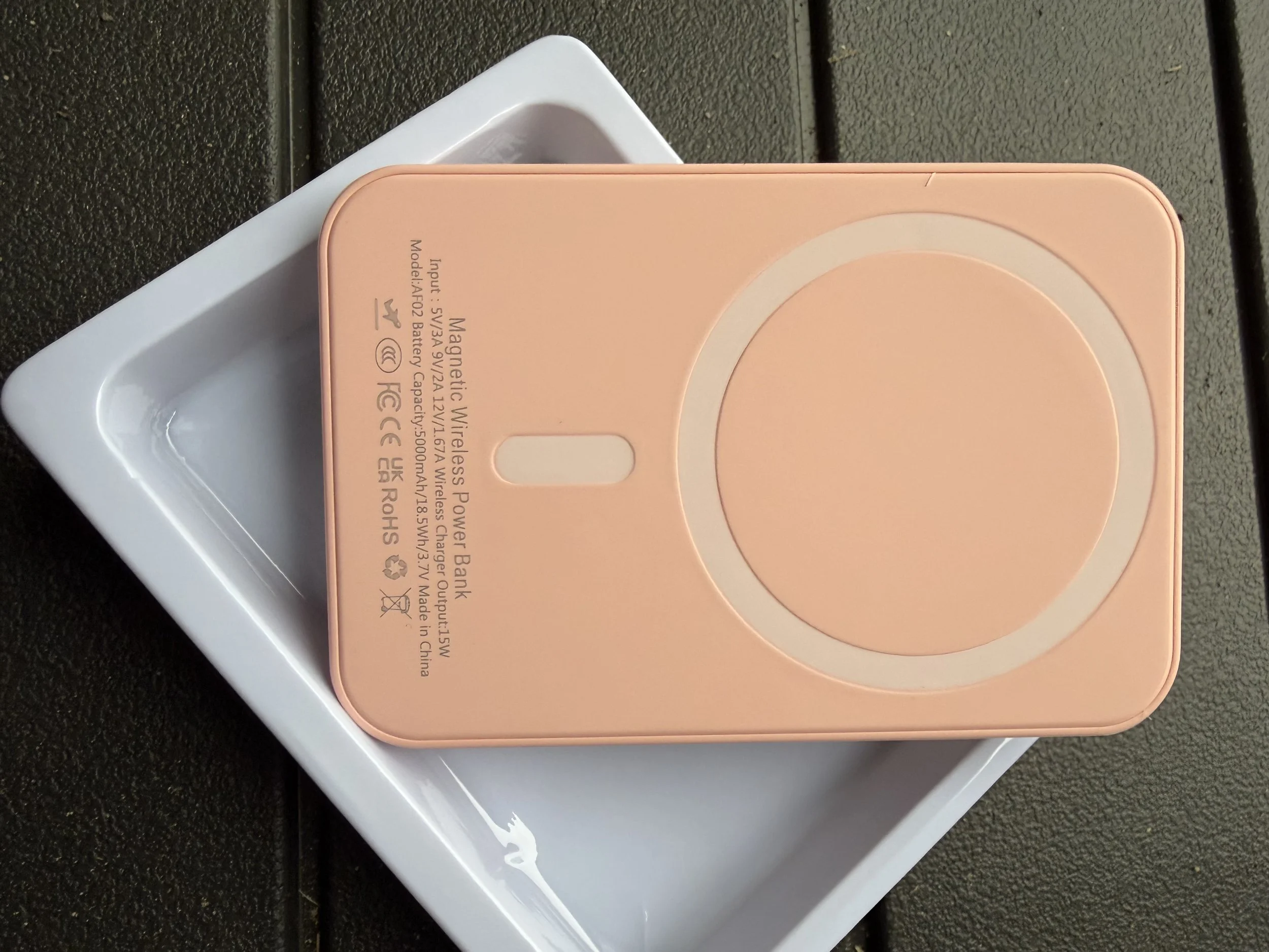 Pink MagSafe Magnetic Wireless Power Bank Charger