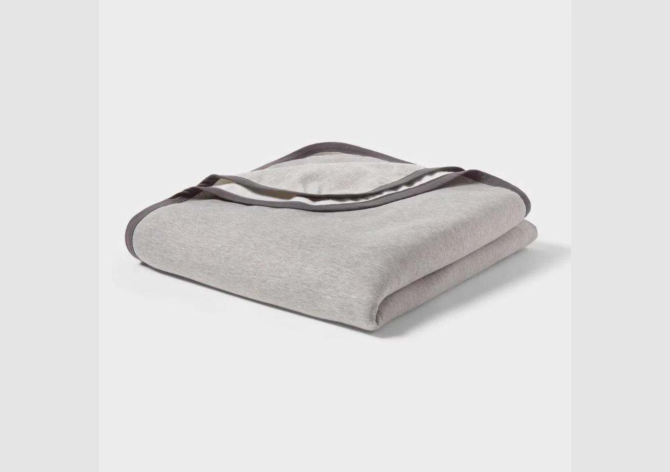 Full/Queen Sweatshirt Blanket Dark Gray - Room Essentials
