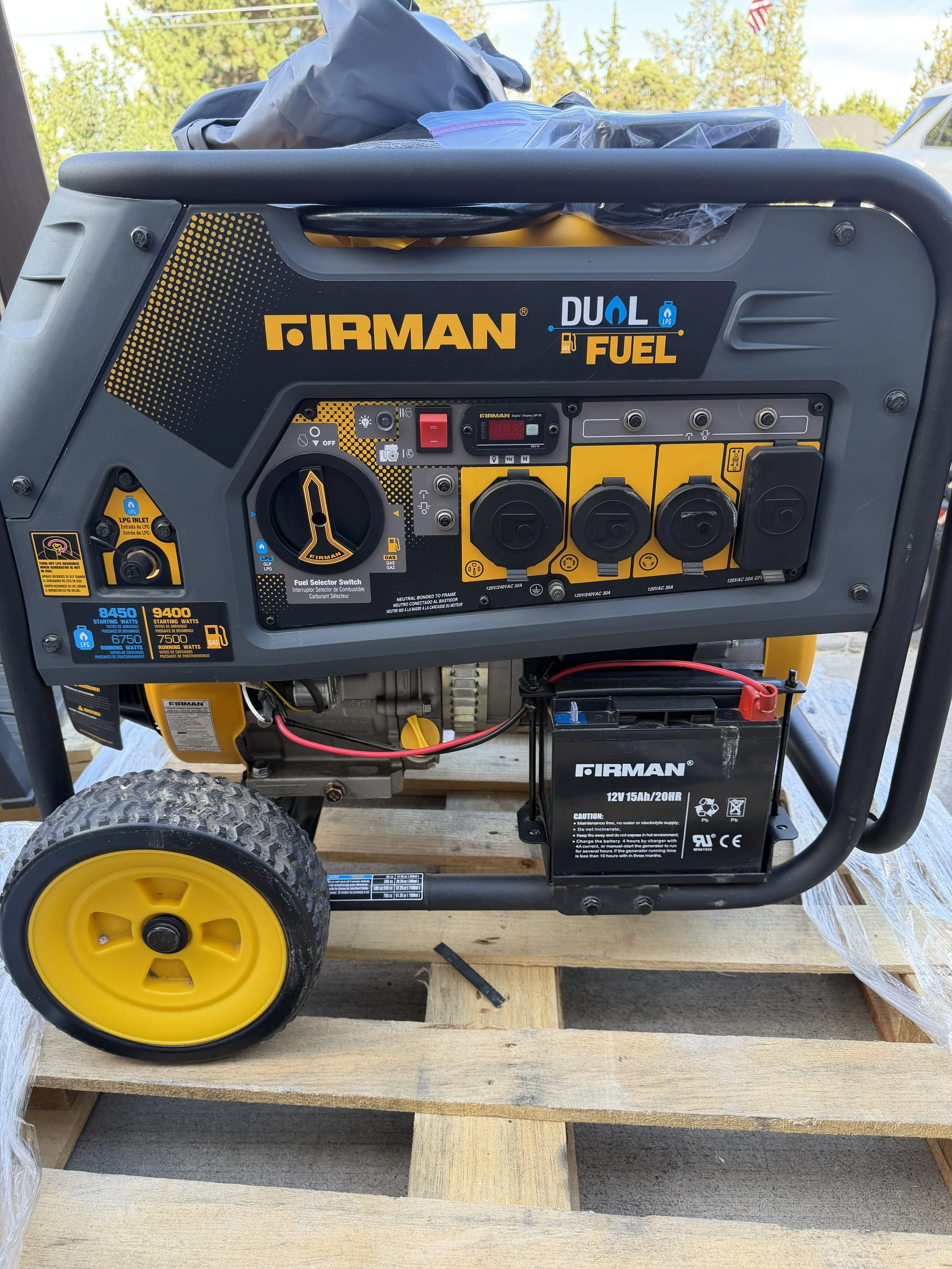 Firman Dual Fuel Generator - 9400W