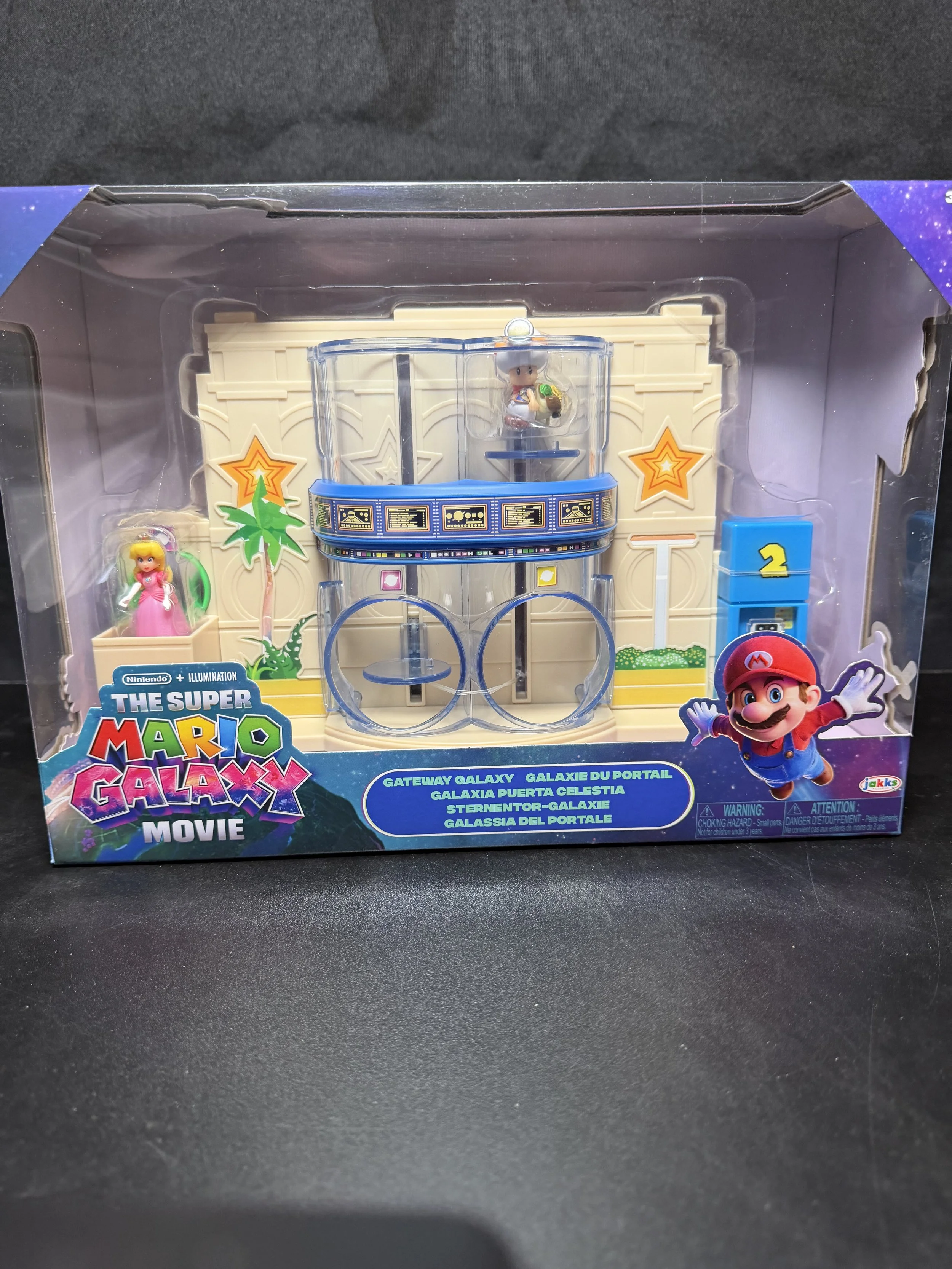 The Super Mario Galaxy Movie Gateway Galaxy Diorama Set with Princess Peach & Exclusive Captain Toad - New in Box