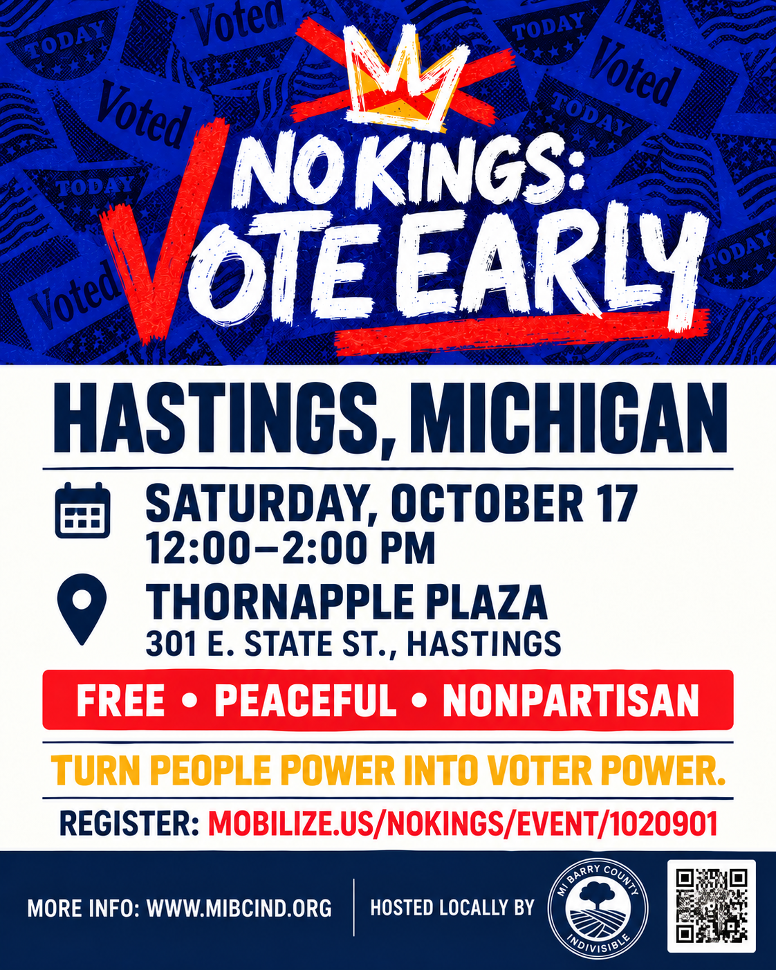 No Kings: Vote Early
