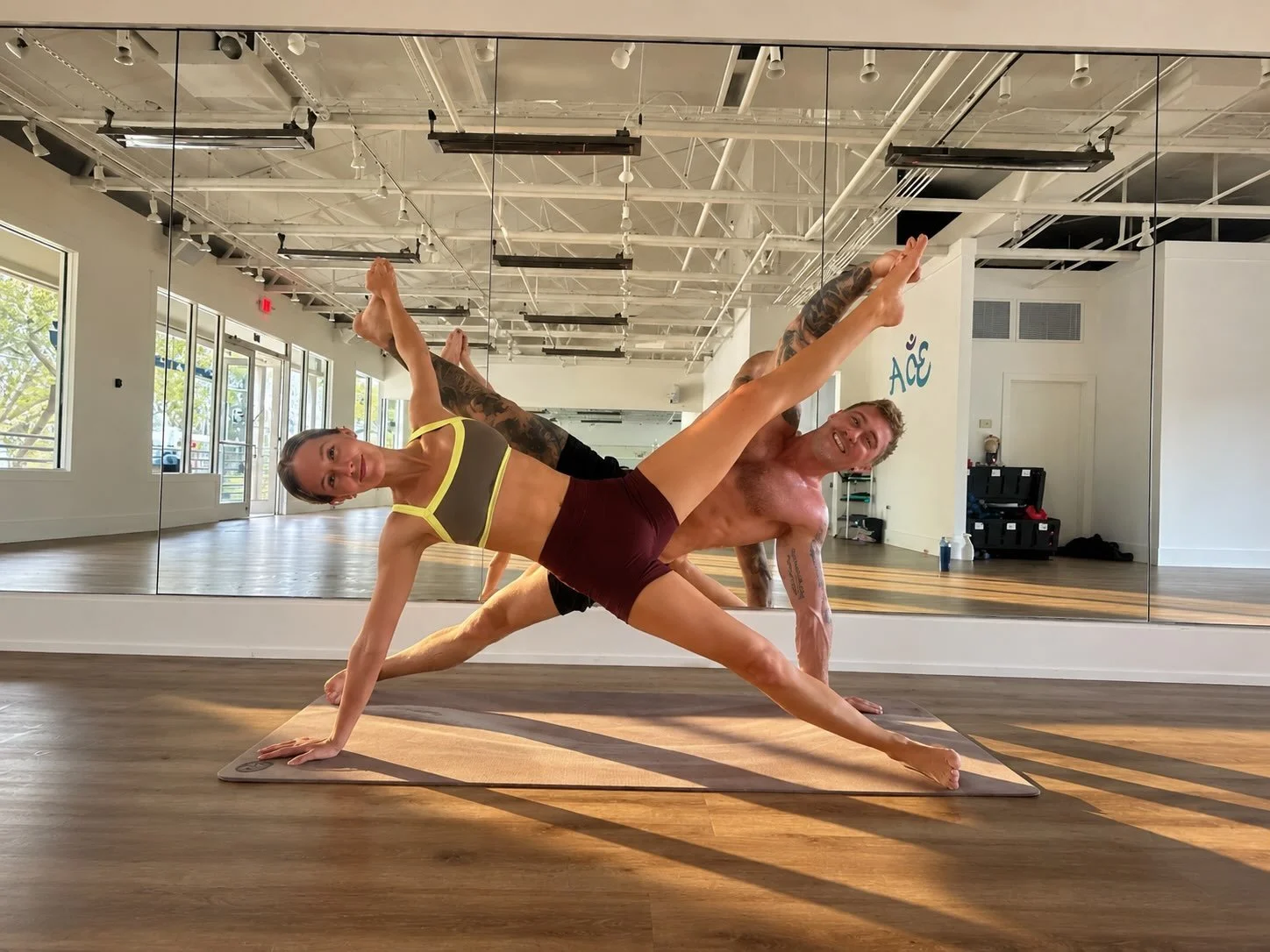 When &ldquo;wanna hang out?&rdquo; turns into this 🧘&zwj;♀️ #yogacouple