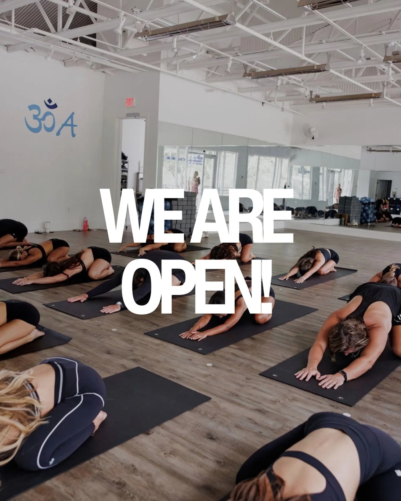 The heat is back on (and so are the lights) 

We&rsquo;re open again! Come sweat out the storm with us. Get out of the house, shake off the cabin fever, and get moving.

See you on the mat 🧘&zwj;♀️