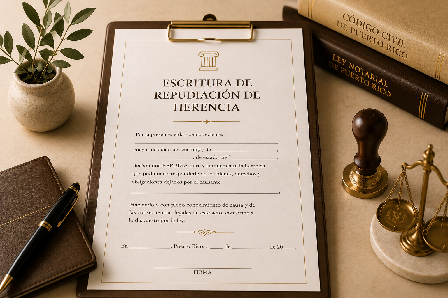Escritura de Repudiación de Herencia