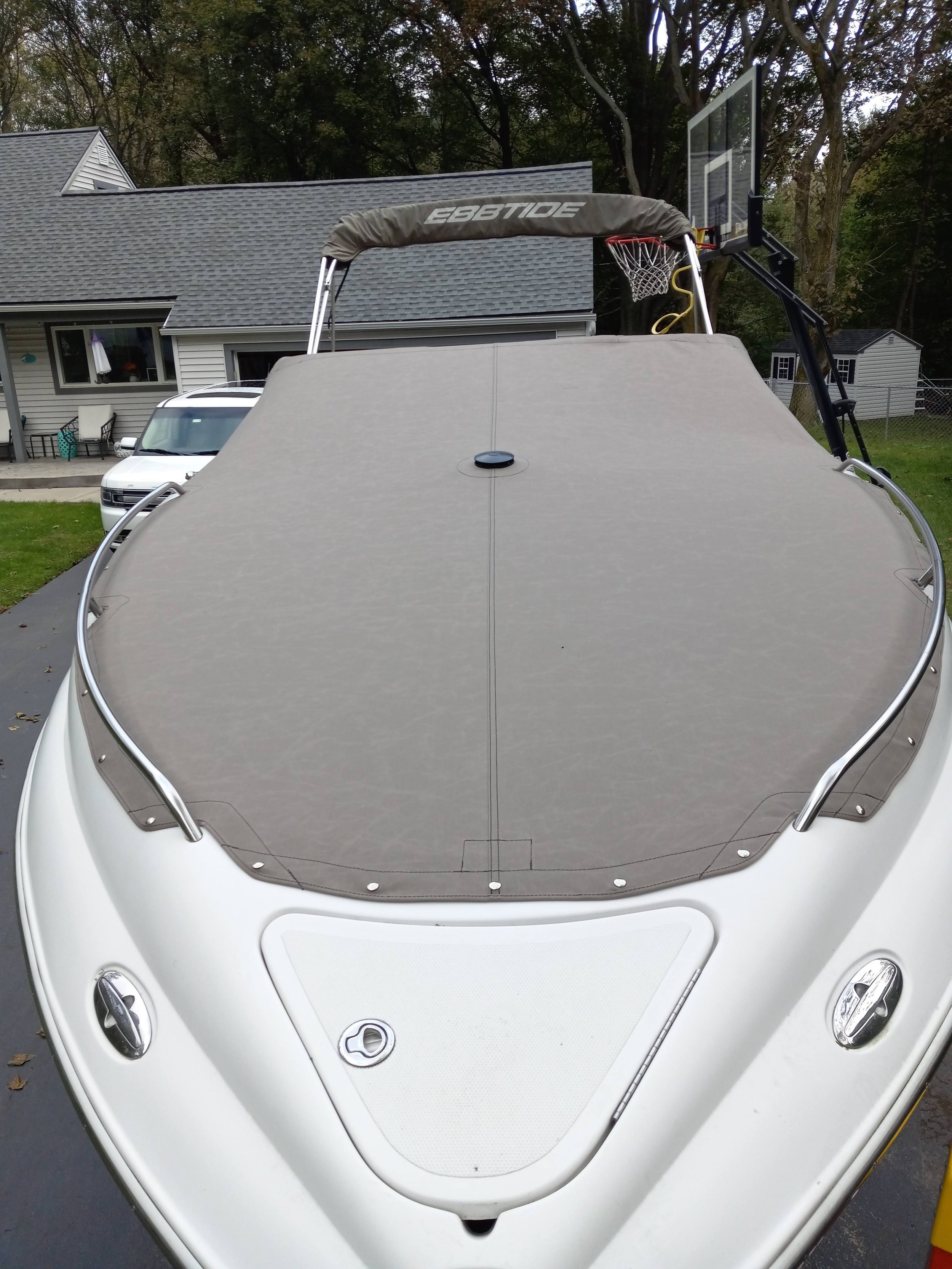 boat cockpit cover , snaps