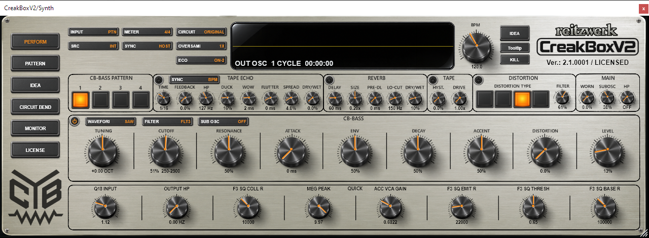 CreakBox Perform page overview.