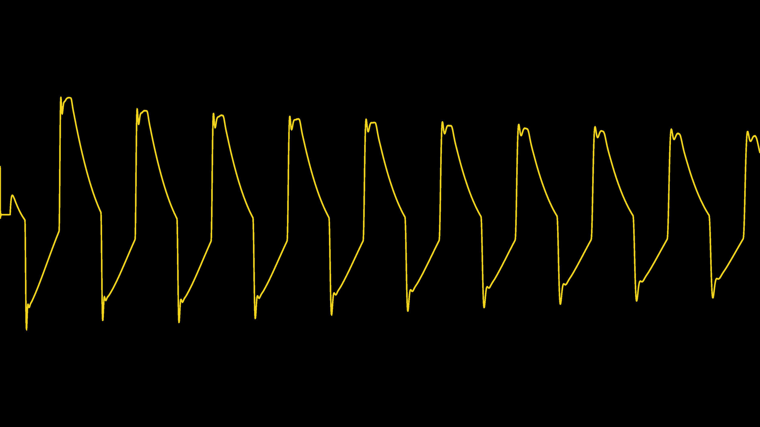 Asymetric square wave from CreakBox. Derived from SAW using analogue waveshaping