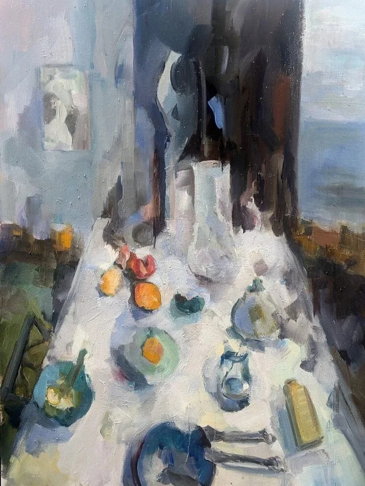 White Tablecloth #2 ‐ Oil ‐ Canvas ‐ 48 x 36
