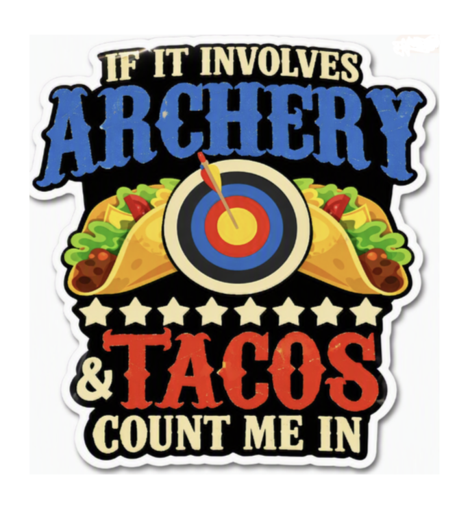 Archery and Tacos Sticker