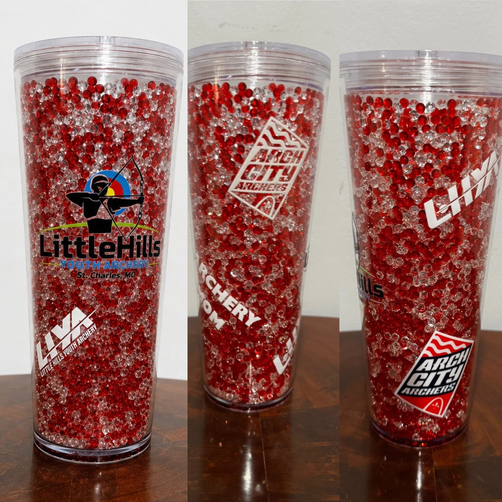 24 oz Acrylic Rhinestone Filled Tumbler