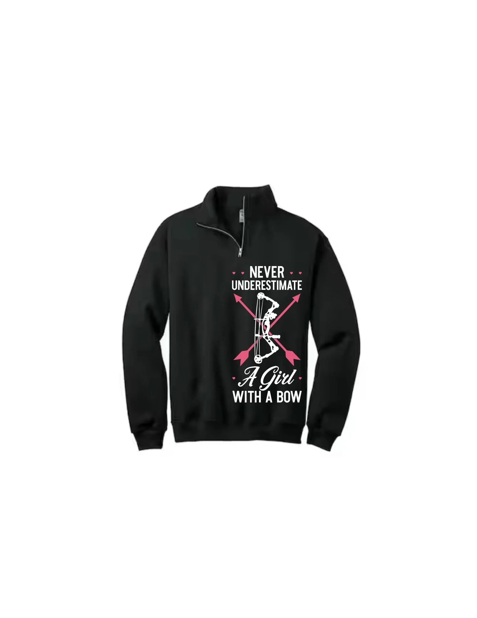 Girl and a Bow Archery Quarter Zip-Up