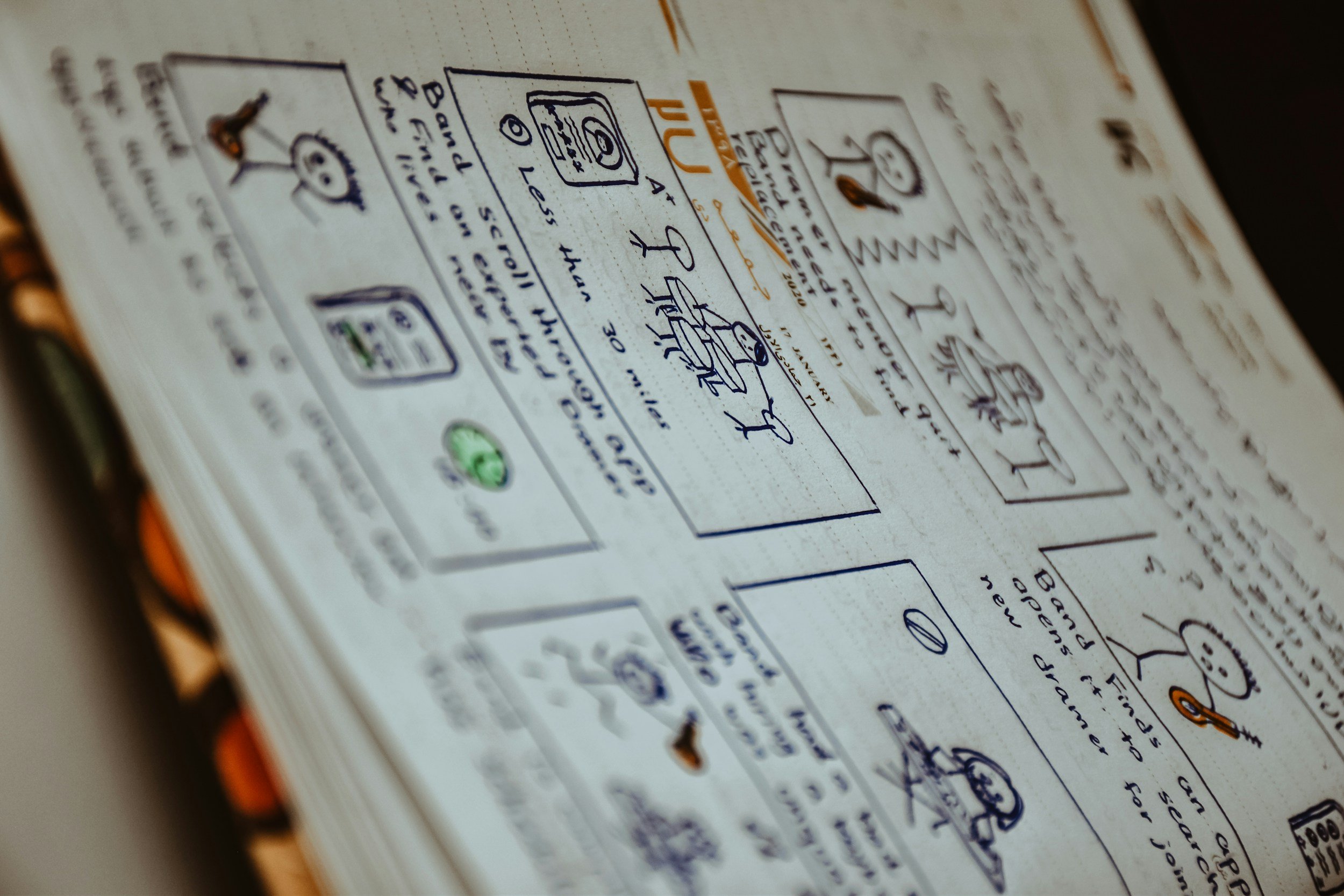 Close-up of a colorful betting slip with handwritten and printed information, including numbers, words, and small illustrations.