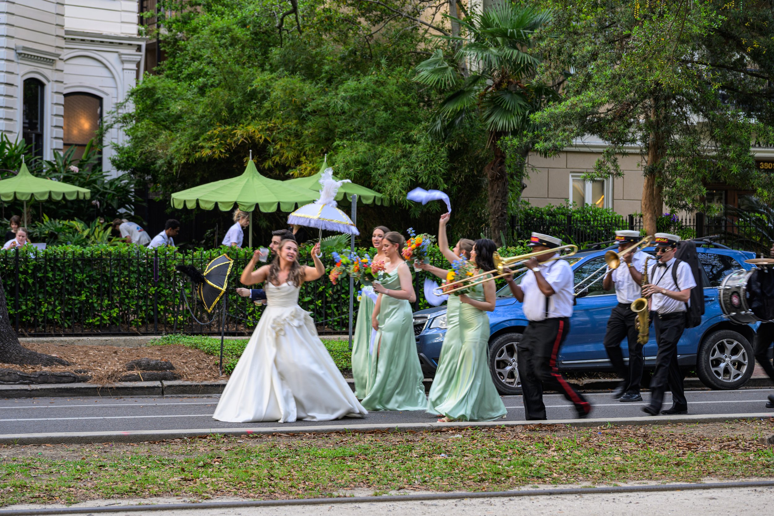 New Orleans Wedding Second Line on St. Charles