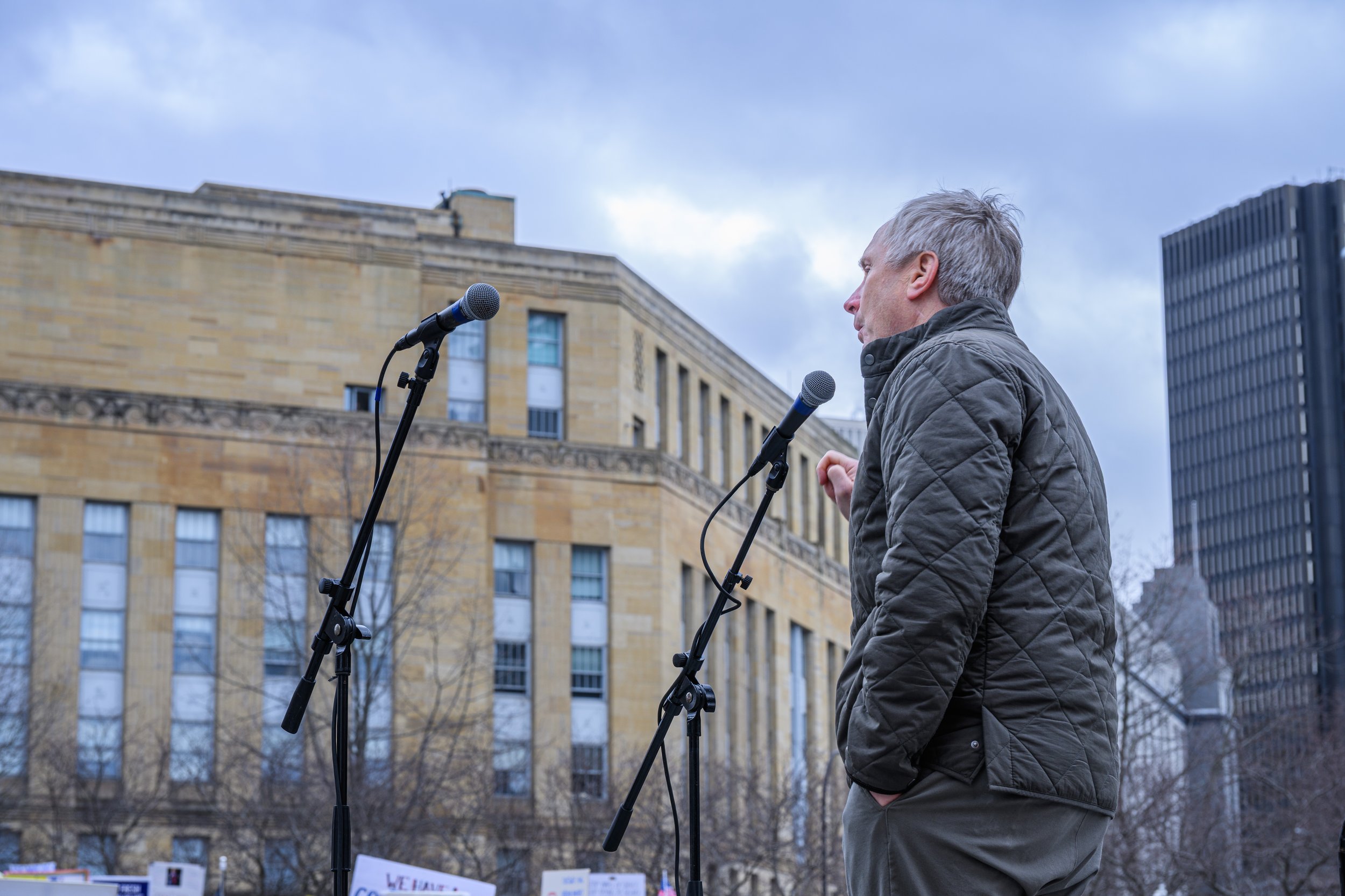 Buffalo Mayor Sean Ryan at No Kings Protest
