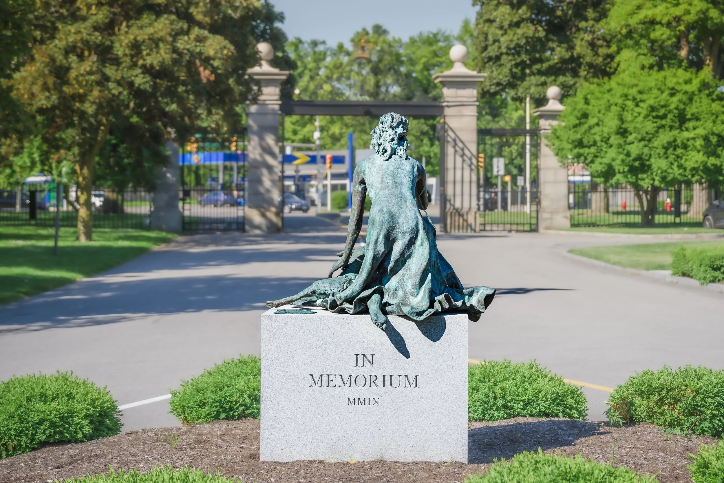 Greeting at Forest Lawn Cemetery