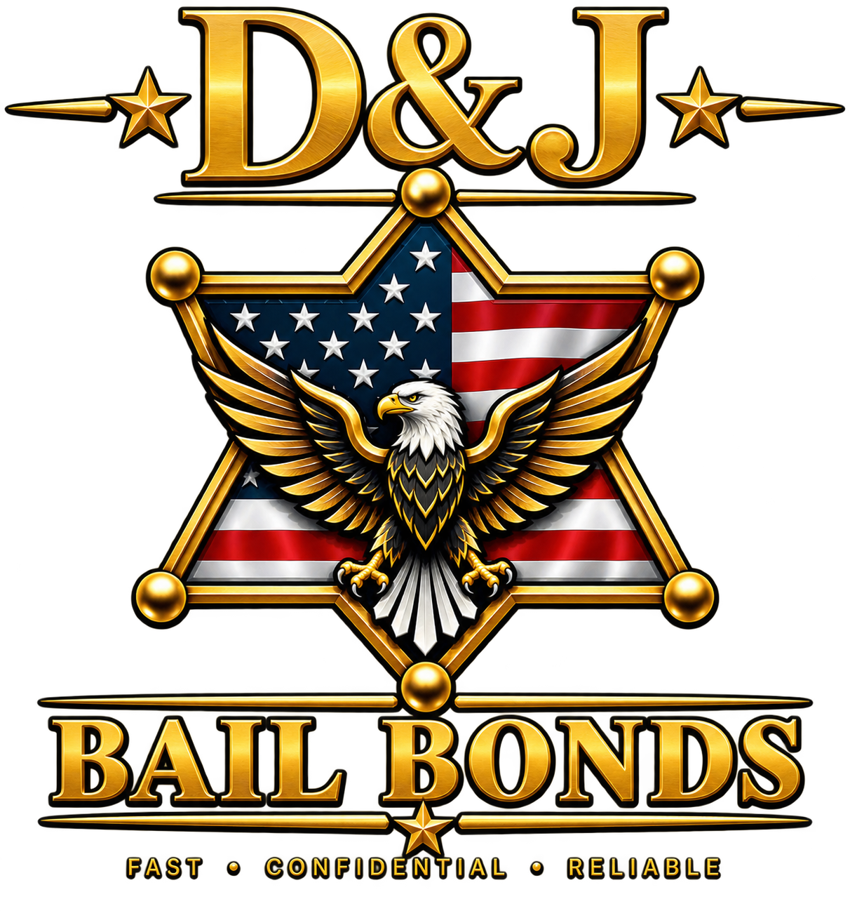 D&J Bail Bonds logo – 24/7 bail bond services specializing in cash bonds serving Des Moines, Fort Dodge, Indianola, Newton, Adel, Ames and communities throughout Iowa.