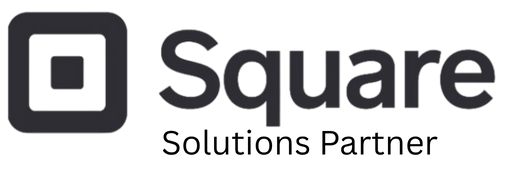 Square logo with a black square outline and a smaller black square inside, followed by the word 'Square' in black text.